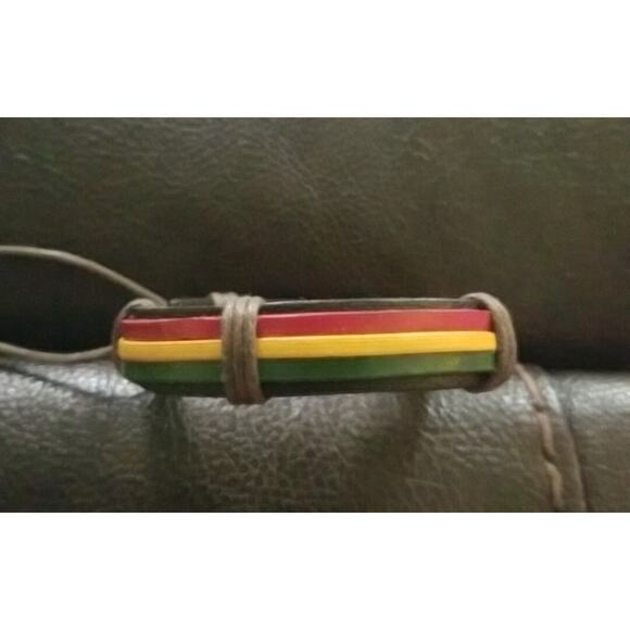 Adjustable Rasta Reggae Bracelet Multicolor - Picture 11 of 13
